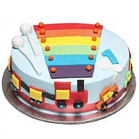 Cool Train First Birthday Cake - 1.5Kg